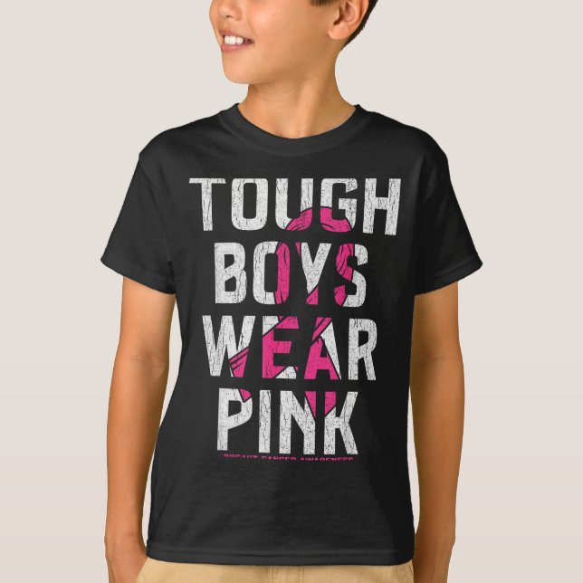 Tough Boys Wear Nk Breast Cancer Awareness Shirts  (Front)