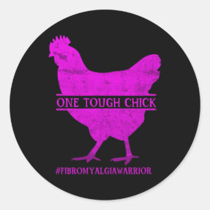 Tough Chick Fibromyalgia Warrior - Awareness Classic Round Sticker