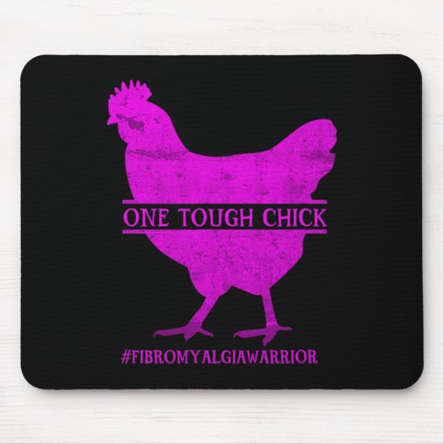 Tough Chick Fibromyalgia Warrior - Awareness  Mouse Pad (Front)