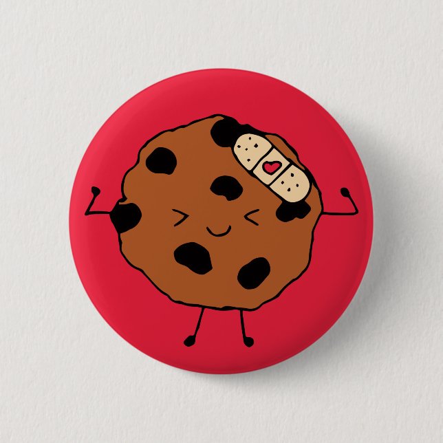 Tough Cookie Hope You Feel Better Funny Design 6 Cm Round Badge (Front)