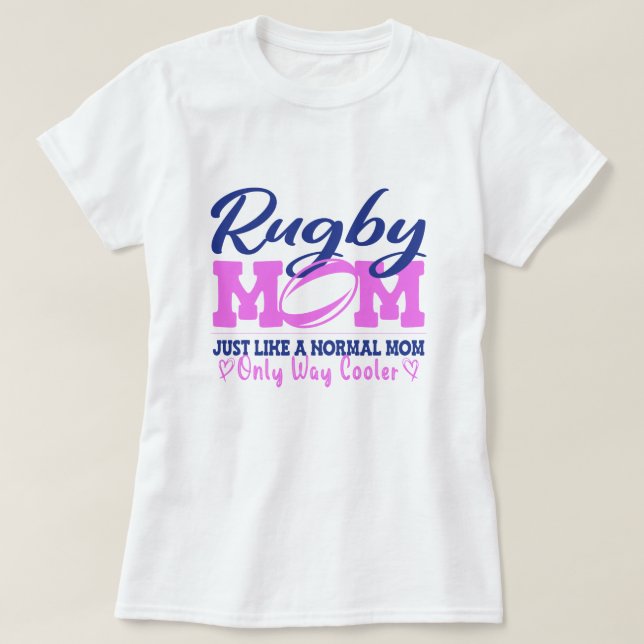 Tough Crazy Rugby Mum, Mum Rugby lover Gift T-Shir T-Shirt (Design Front)
