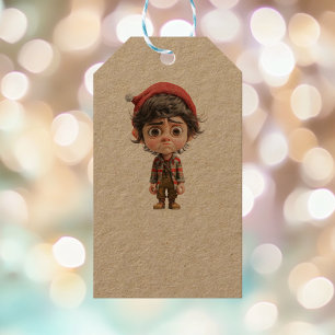 Tough Day Christmas Elf Kraft Gift Tags