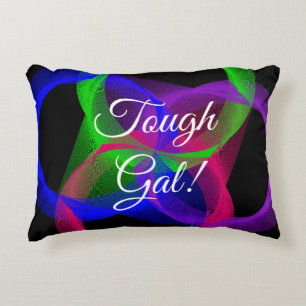 Tough Gal Geometric Accent Pillow