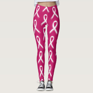Tough Girls Wear Pink Breast Cancer Awareness Leggings