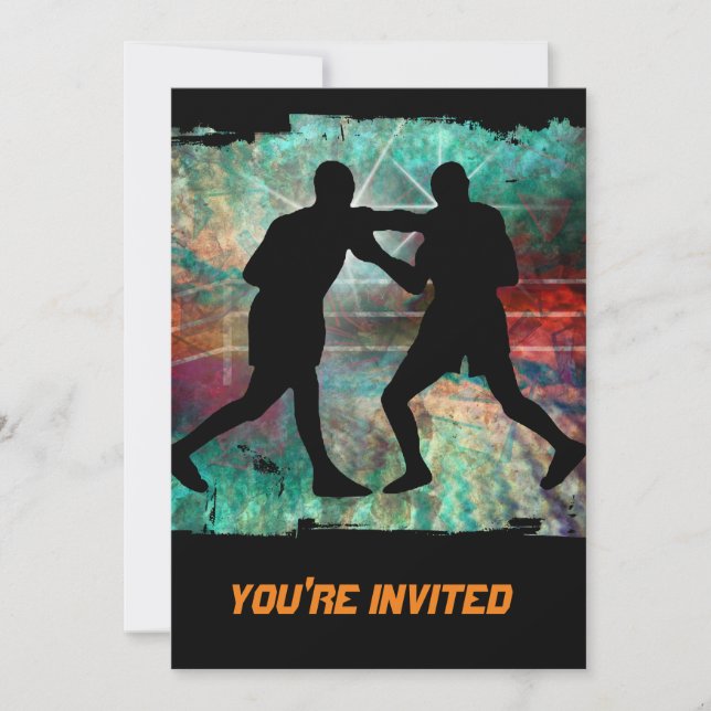 Tough & Gritty Boxing in the Ring Invitation (Front)
