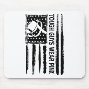 Tough Guys Wear Pink Breast Cancer Footll American Mouse Pad