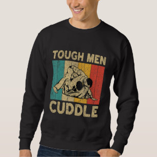 Tough Men Cuddle Vintage BJJ Brazilian Jiu Jitsu M Sweatshirt