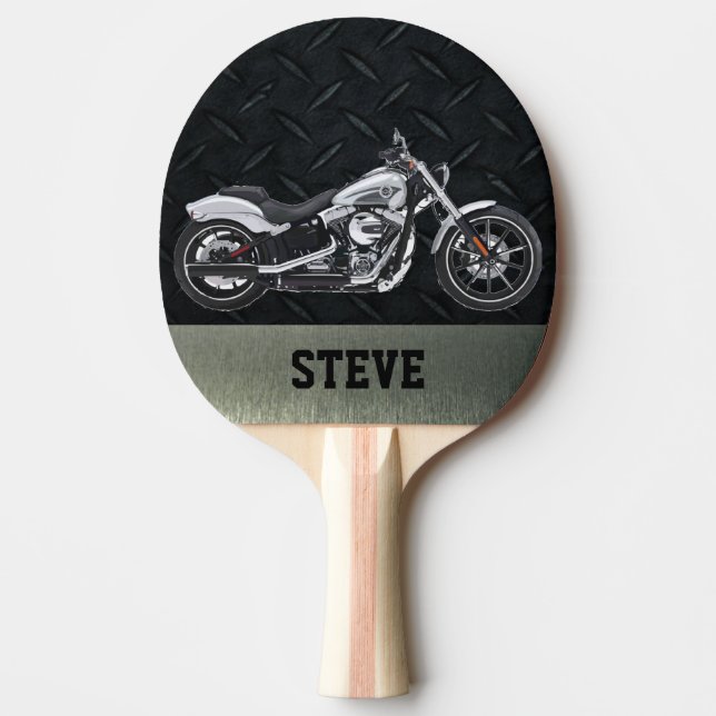 Tough Motorcycle Personalised Ping Pong Paddle (Front)