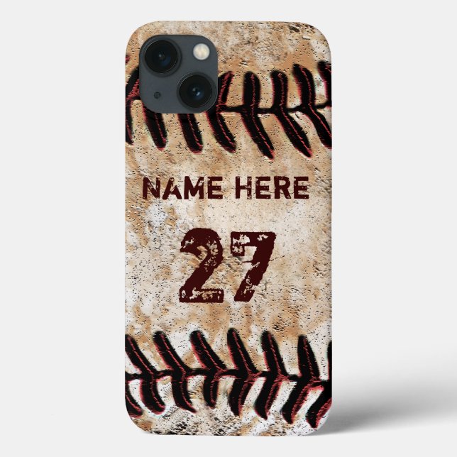 Tough Personalised Vintage Baseball iPhone Cases (Back)