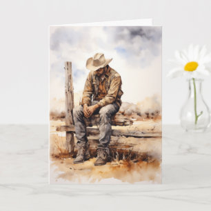 “Tough Trails, Tender Hearts” Western Sympathy Card