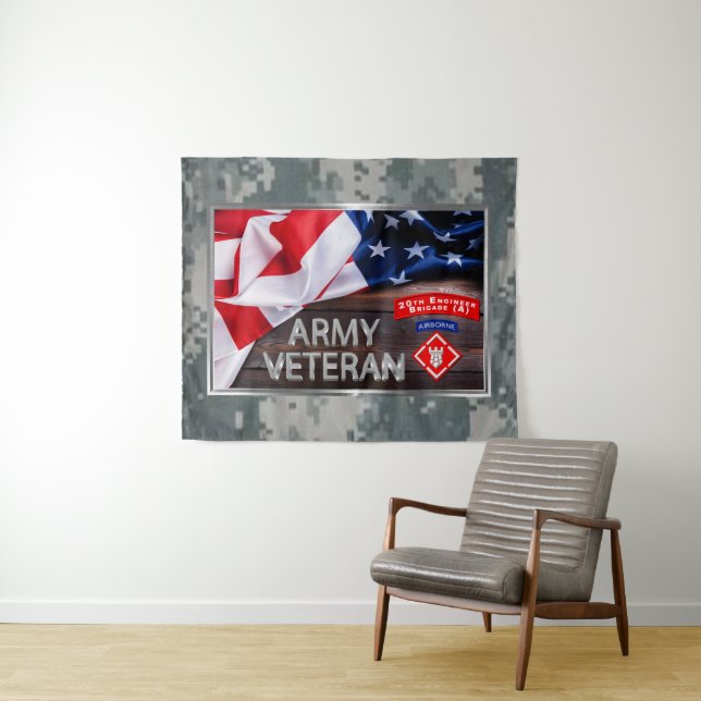 Tough Veteran 20th Engineer Brigade-Airborne Tapestry (In Situ (Horizontal))