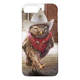 Tough Western Sheriff Owl with Attitude & Swagger iPhone 8/7 Case