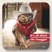 Tough Western Sheriff Owl with Attitude & Swagger
