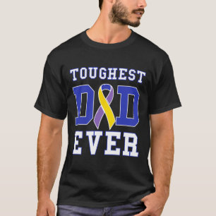 Toughest Dad Ever - Bladder Cancer Awareness Ribbo T-Shirt