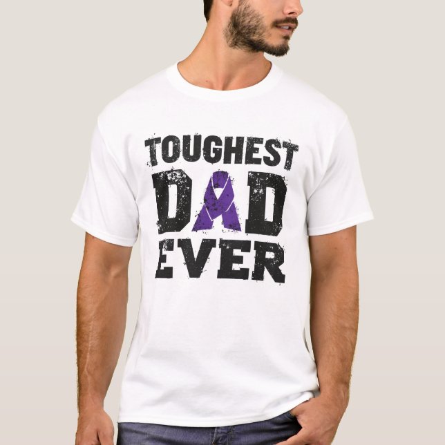 Toughest Dad Ever Cancer Awareness T-Shirt (Front)