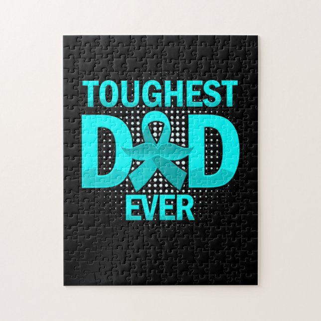 Toughest Dad Ever Prostate Cancer Awareness Jigsaw Puzzle (Vertical)