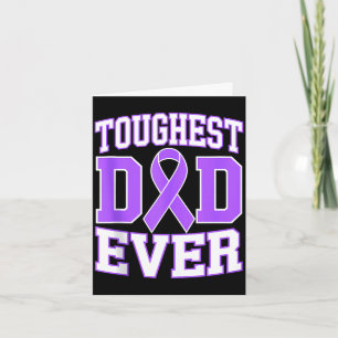 Toughest dad lupus awareness fighter sle purple card