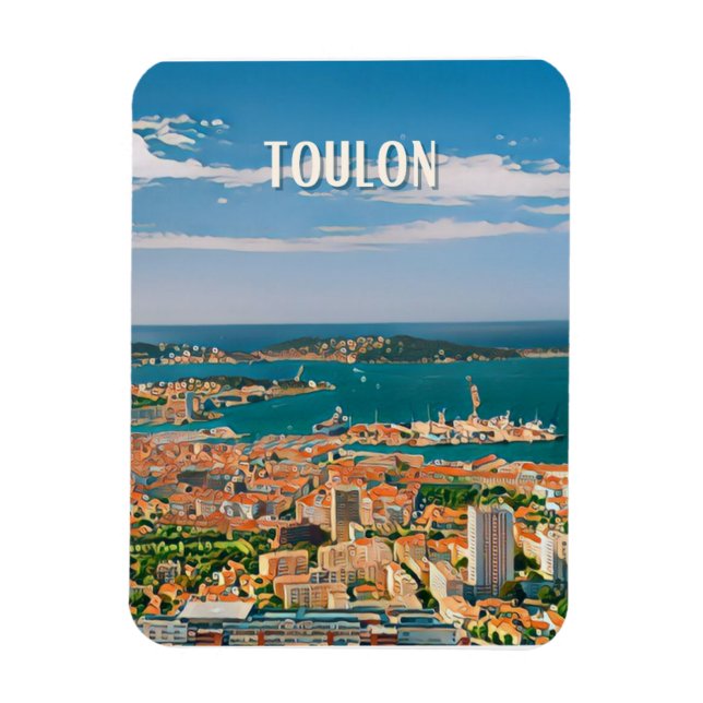Toulon Photo Vintage  Magnet (Vertical)