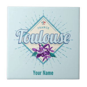 Toulouse City France Retro Violets Vintage Souveni Ceramic Tile