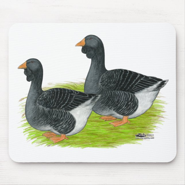 Toulouse Dewlap Geese Mouse Pad (Front)