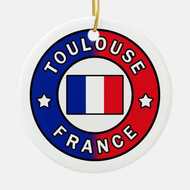 Toulouse France Ceramic Ornament (Front)