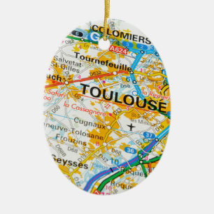 Toulouse, France Ceramic Ornament