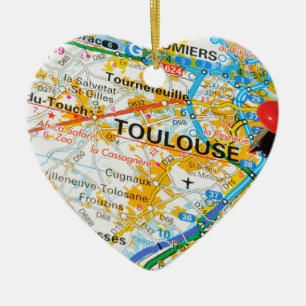 Toulouse, France Ceramic Tree Decoration