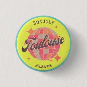 Toulouse France city colourful modern accessory 3 Cm Round Badge