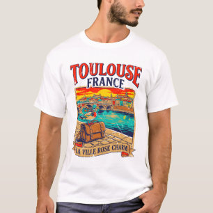Toulouse France La Ville Rose Charm Duck Travel T-Shirt
