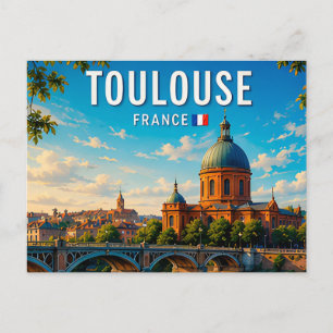 Toulouse France Pink City Charm Postcard