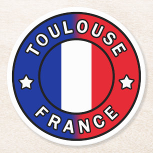 Toulouse France Round Paper Coaster