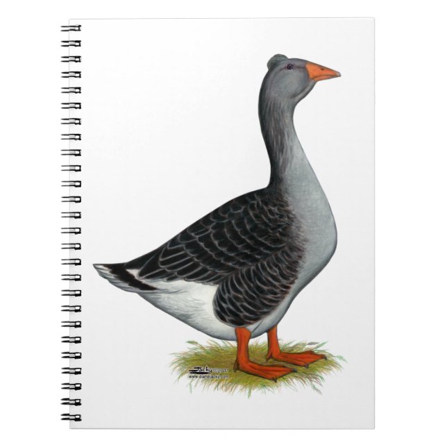 Toulouse Goose Tufted Notebook (Front)