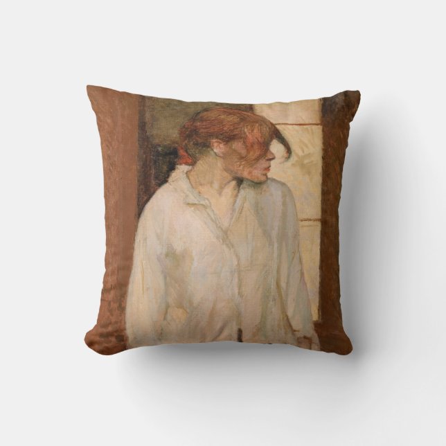 Toulouse-Lautrec - A Montrouge, Rosa La Rouge Cushion (Front)
