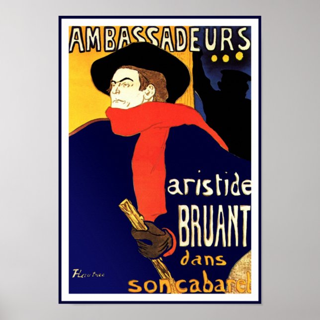 Toulouse Lautrec Ambassadeurs Aristide Bruant Poster (Front)