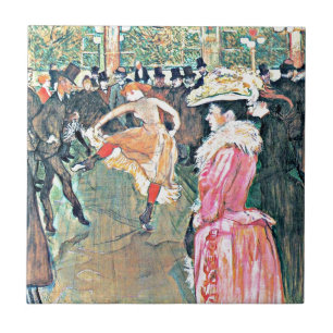 Toulouse-Lautrec: At the Rouge Ceramic Tile