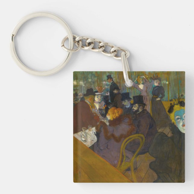 Toulouse-Lautrec - At the Rouge Key Ring (Front)