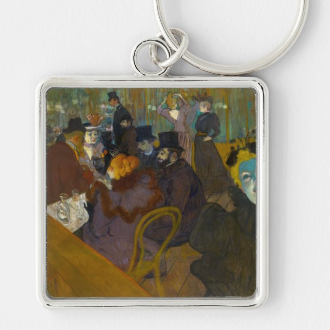 Toulouse-Lautrec - At the Rouge Key Ring (Front)