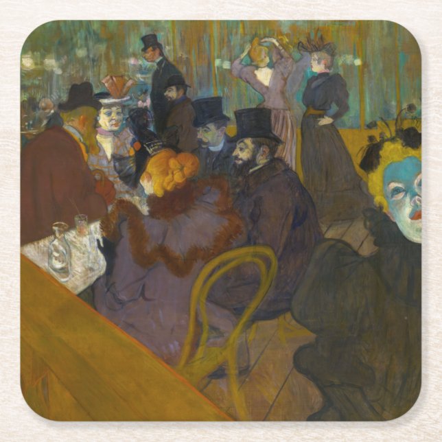 Toulouse-Lautrec - At the Rouge Square Paper Coaster (Front)