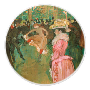 Toulouse-Lautrec - At the Rouge, The Dance Ceramic Knob