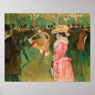 Toulouse-Lautrec - At the Rouge, The Dance Poster