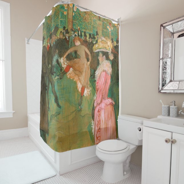 Toulouse-Lautrec - At the Rouge, The Dance Shower Curtain (In Situ)