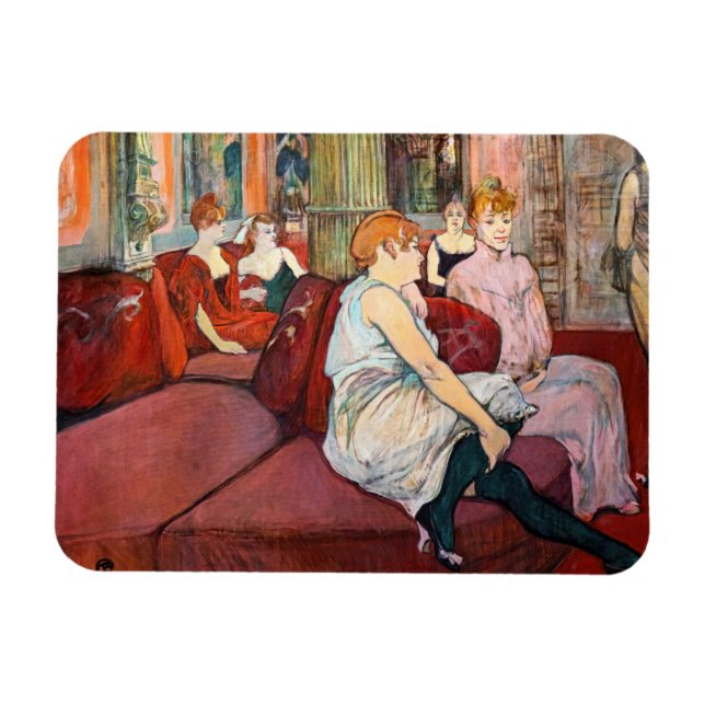 Toulouse-Lautrec - At the Salon, rue des Moulins Magnet (Horizontal)