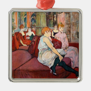 Toulouse-Lautrec - At the Salon, rue des Moulins Metal Ornament