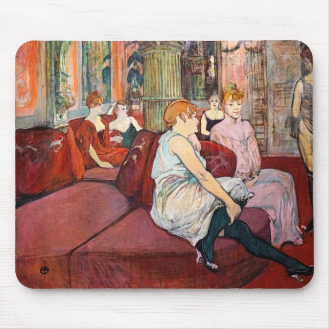 Toulouse-Lautrec - At the Salon, rue des Moulins Mouse Pad (Front)