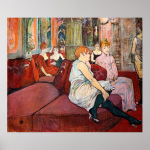 Toulouse-Lautrec - At the Salon, rue des Moulins Poster