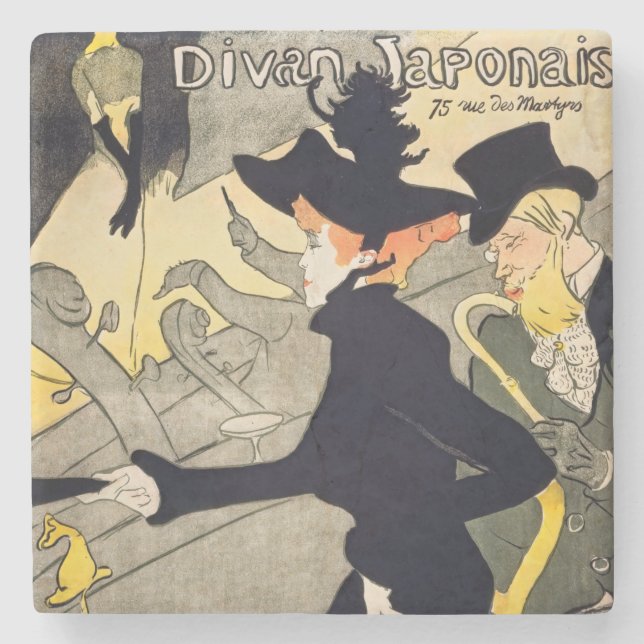 Toulouse-Lautrec - Divan Japonais Stone Coaster (Front)