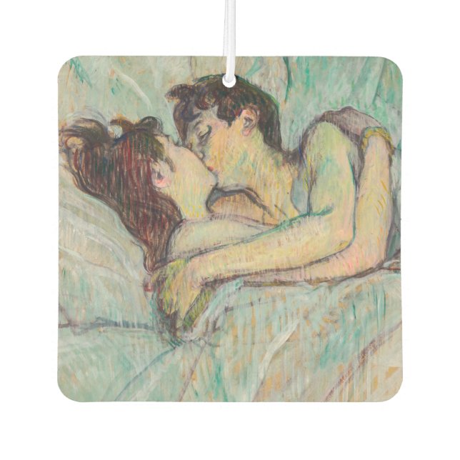 Toulouse-Lautrec - In Bed, The Kiss Car Air Freshener (Front)