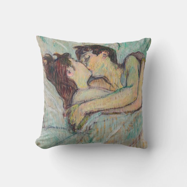 Toulouse-Lautrec - In Bed, The Kiss Cushion (Front)