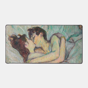Toulouse-Lautrec - In Bed, The Kiss Desk Mat