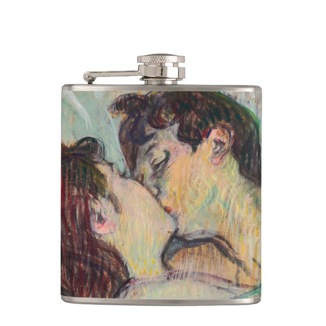 Toulouse-Lautrec - In Bed, The Kiss Hip Flask (Front)